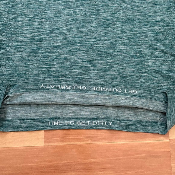 Lululemon Green Heathered Athletic Metal Vent Breathe Short Sleeve Tee Sz Medium - Picture 9 of 15